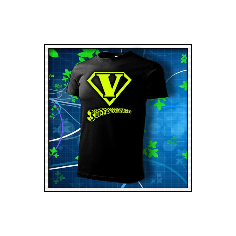 SuperVýchodňár - unisex tričko so žltou neónovou potlačou