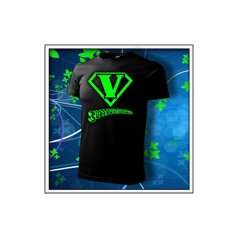 SuperVýchodňár - unisex tričko so zelenou neónovou potlačou