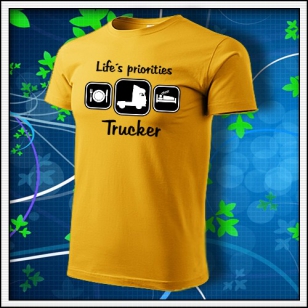 Life´s priorities - Trucker - žlté