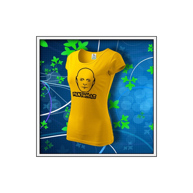 Fantomas - dámske tričko žlté