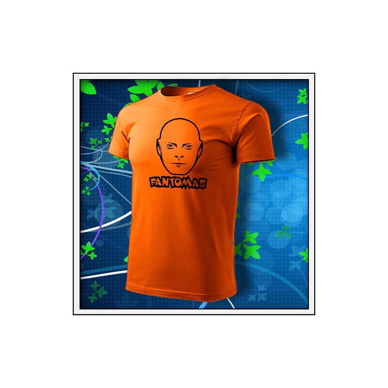 Fantomas - unisex tričko oranžové