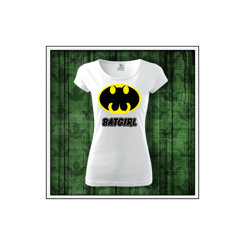 dámske vtipné tričko s potlačou Batgirl, vtipné tričko paródie, vtipný darček, humorné tričko, srandovné tričko