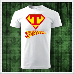 Vtipné tričko s potlačou Supertata ako narodeninový darček pre otca