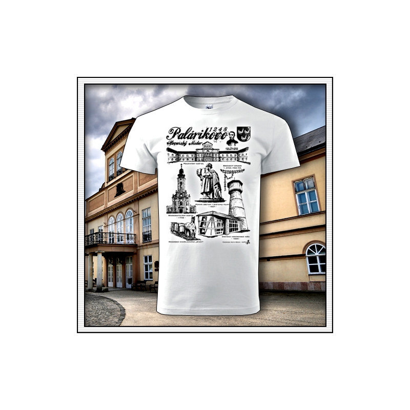Detské biele tričko Palárikovo darček pre palárikovčanov kaštieľ palárikovo