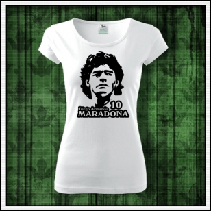 Dámske retro tričko Diego Armando Maradona, nostalgický darček s Maradonom