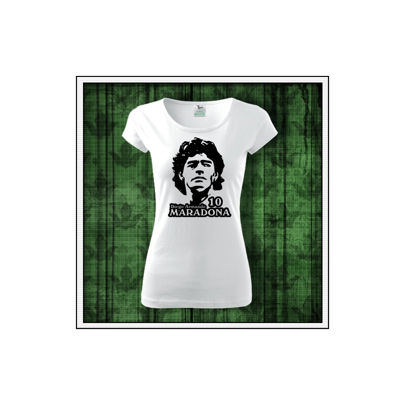 Dámske retro tričko Diego Armando Maradona, nostalgický darček s Maradonom