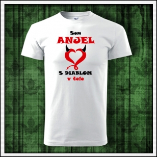 Vtipné detské tričko s potlačou Som anjel s diablom v tele vtipny darček pre deti na oslavu