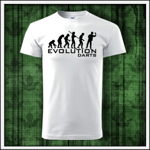 Pánske Vtipné šípkarske tričko Evolution Darts, darček pre šípkara