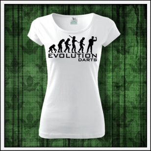 damske vtipne sipkarske tričko Evolution Darts darček pre šípkarku
