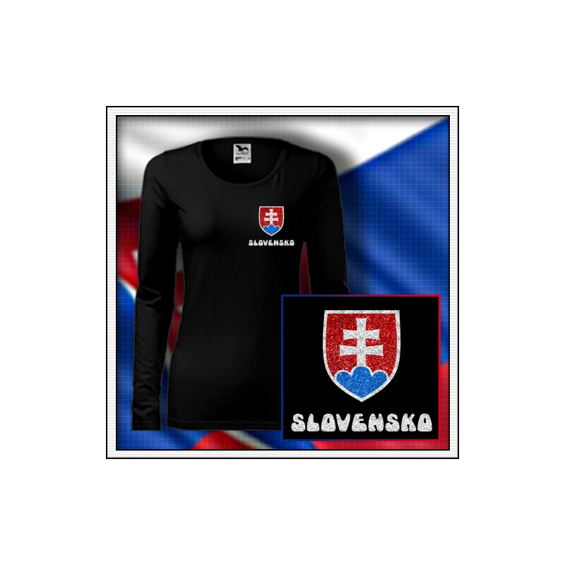 dámske dlhorukávové tričko ERB slovensko luxusný darček zo slovenska slovakia SVK