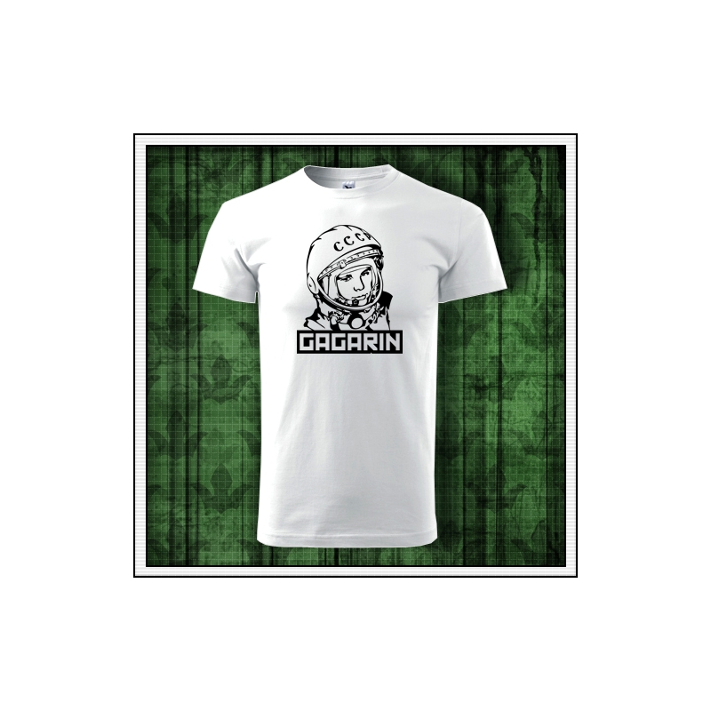 Originálne pánske retro tričko Gagarin  vhodné ako retro darček pre muža