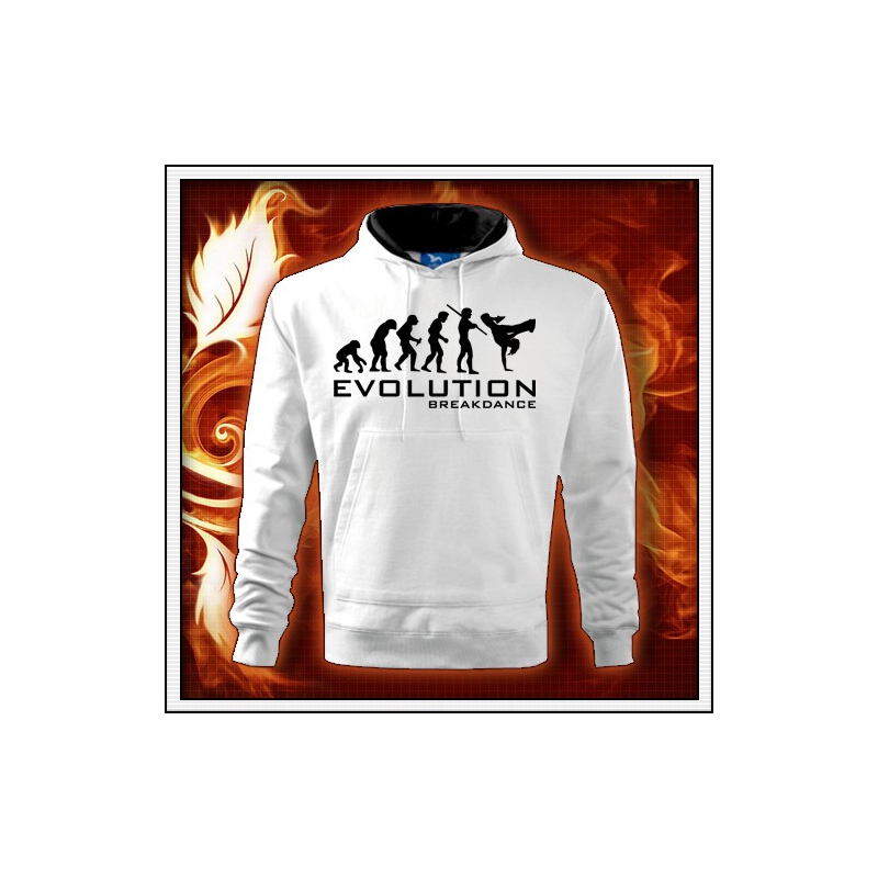 Evolution Breakdance - biela mikina
