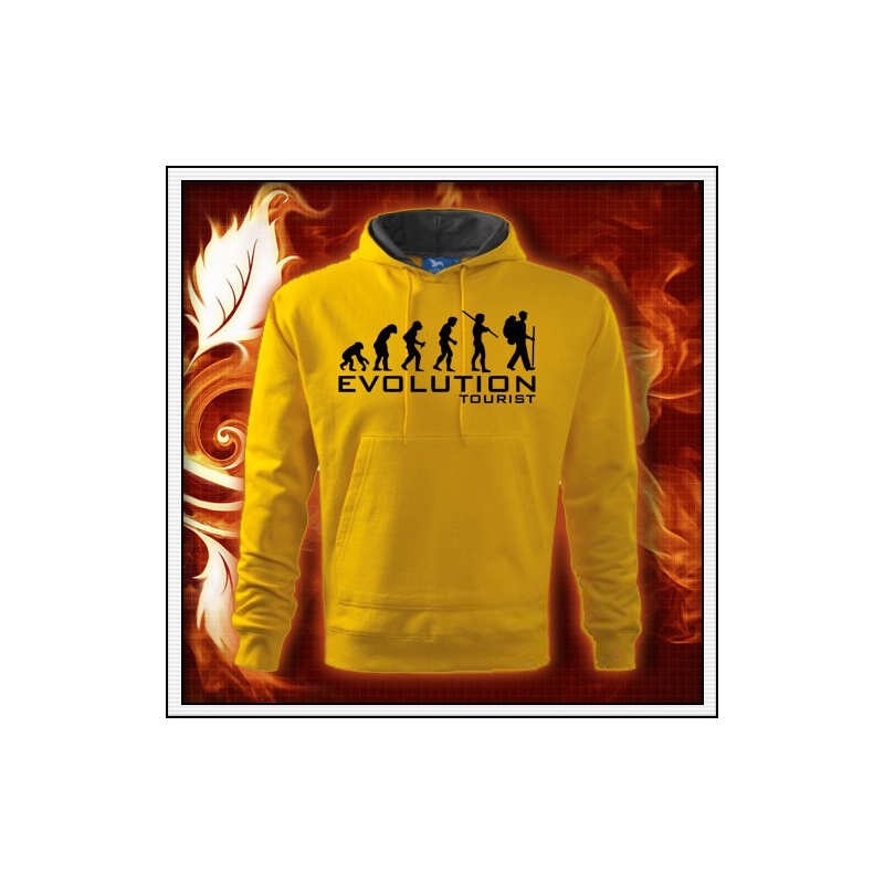 Evolution Tourist - žltá mikina
