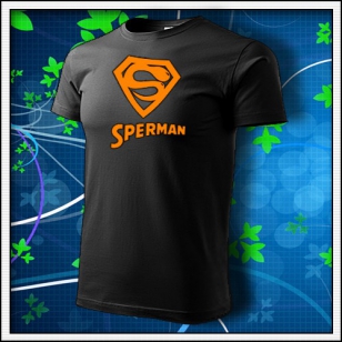 Sperman - unisex s oranžovou neónovou potlačou