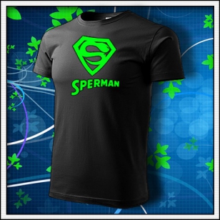 Sperman - unisex so zelenou neónovou potlačou