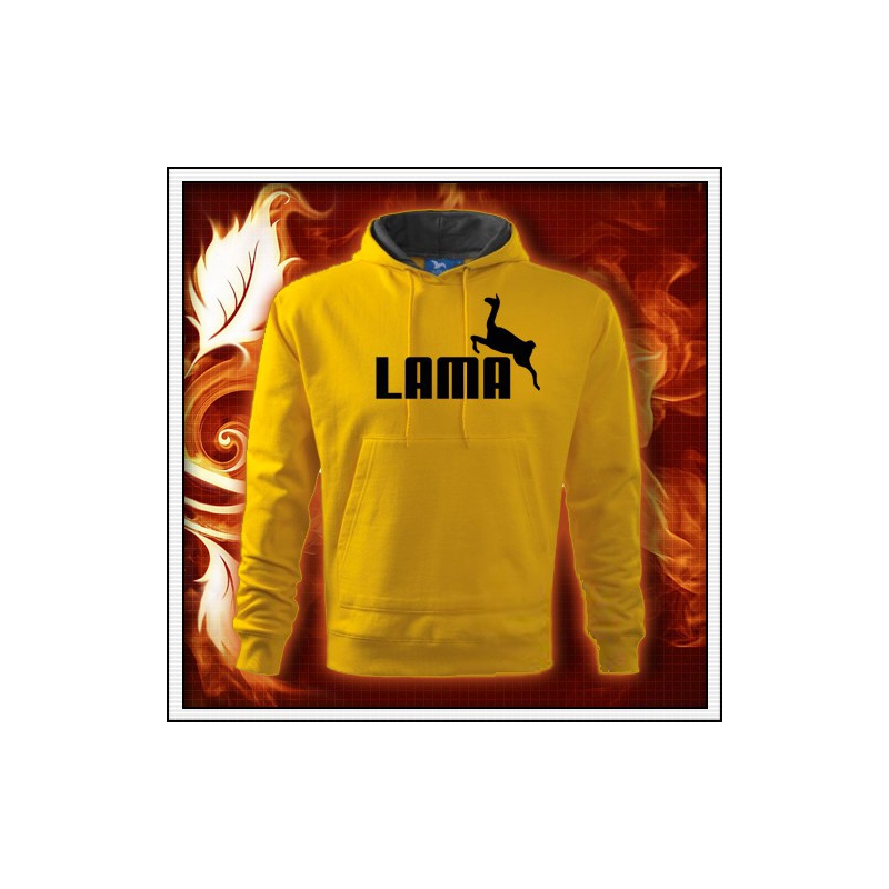 Lama - žltá mikina