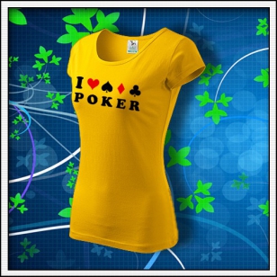 I Love Poker - dámske žlté
