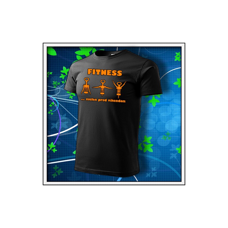 Fitness - unisex s oranžovou neónovou potlačou