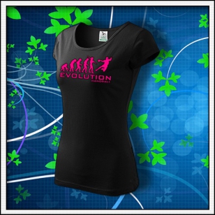 Evolution Handball - dámske tričko s ružovou neónovou potlačou