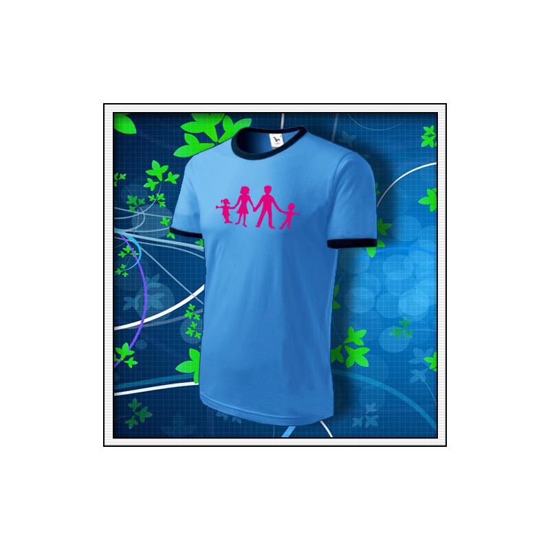 Symbol rodiny - LE tričko svetlomodré s modrým lemom