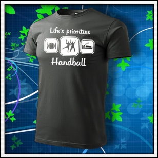 Life´s priorities - Handball - tmavá bridlica