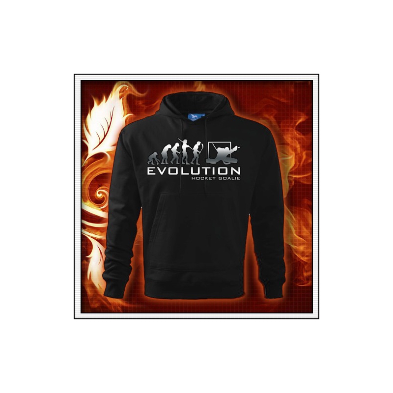 Evolution Hockey Goalie - čierna mikina reflexná potlač