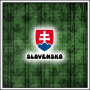 Malý slovenský znak na detských tričkách. SLOVENSKO suvenír