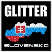 Slovensko mapa a erb Glitter