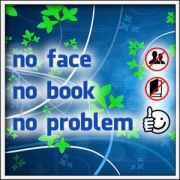 Vtipné tričko - Antifacebook - Anti facebook - no face - no book - no problem