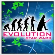 Vtipné tričko Evolution Star Wars