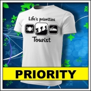 Vtipné tričká d potlačou životné priority Life´s priorities
